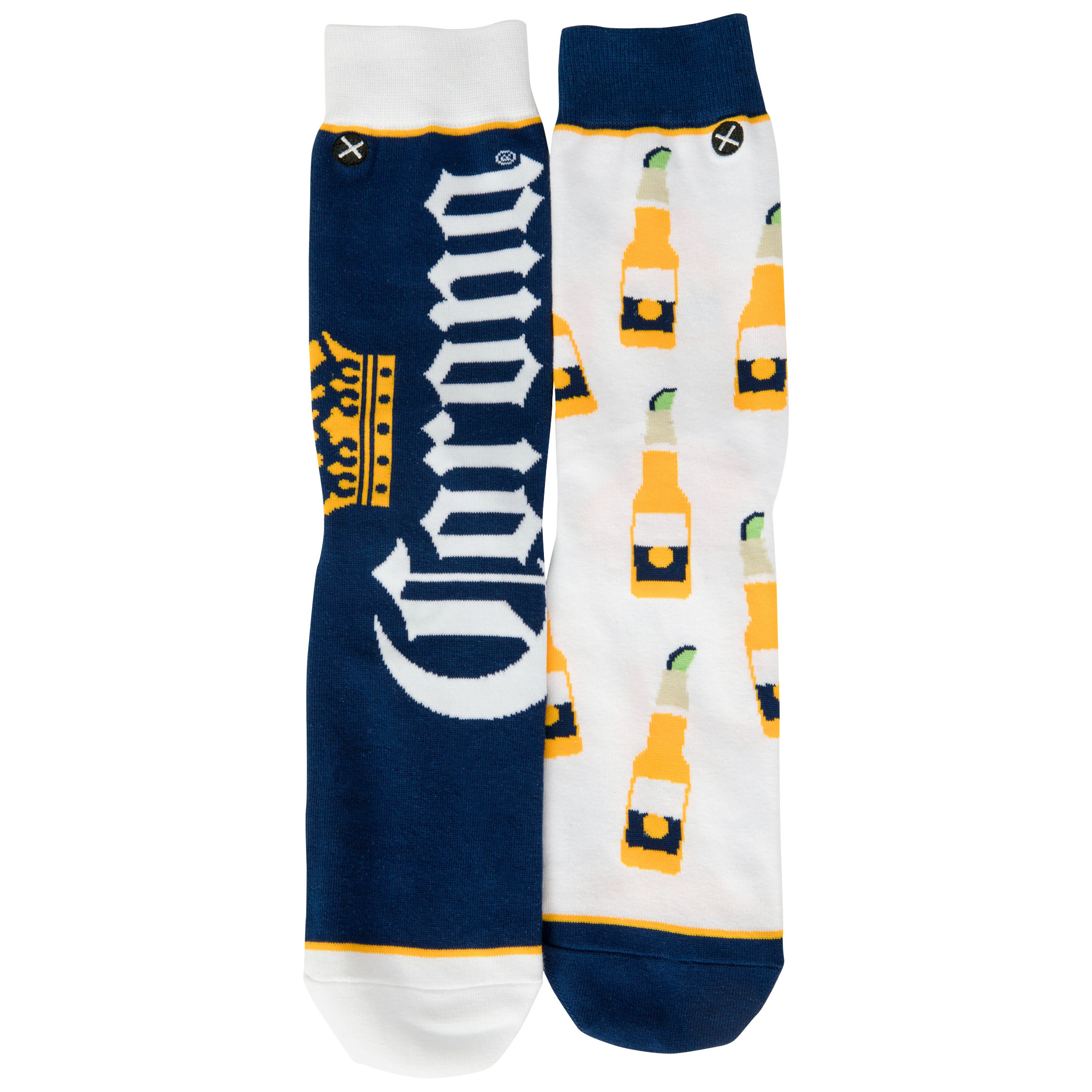 Corona Extra Logo and Bottles Split Crew Socks